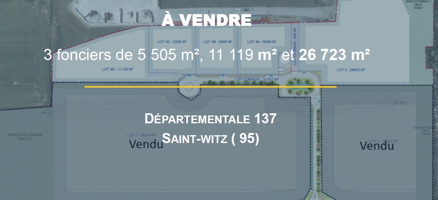 VENTE 3 TERRAINS 26723 m²/5505 m²/11119 m²